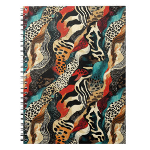 Stylish Animal Print Fusion Design  Notebook