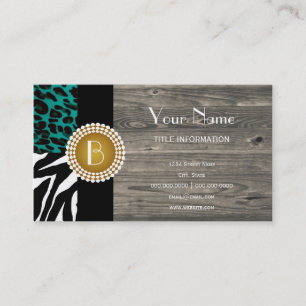 Stylish Animal Prints Zebra and Leopard Patterns Business Card