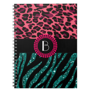 Stylish Animal Prints Zebra and Leopard Patterns Notebook