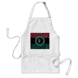 Stylish Animal Prints Zebra and Leopard Patterns Standard Apron
