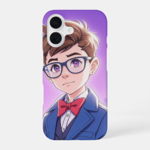 Stylish Anime Boy Portrait Graphic iPhone 16 Case