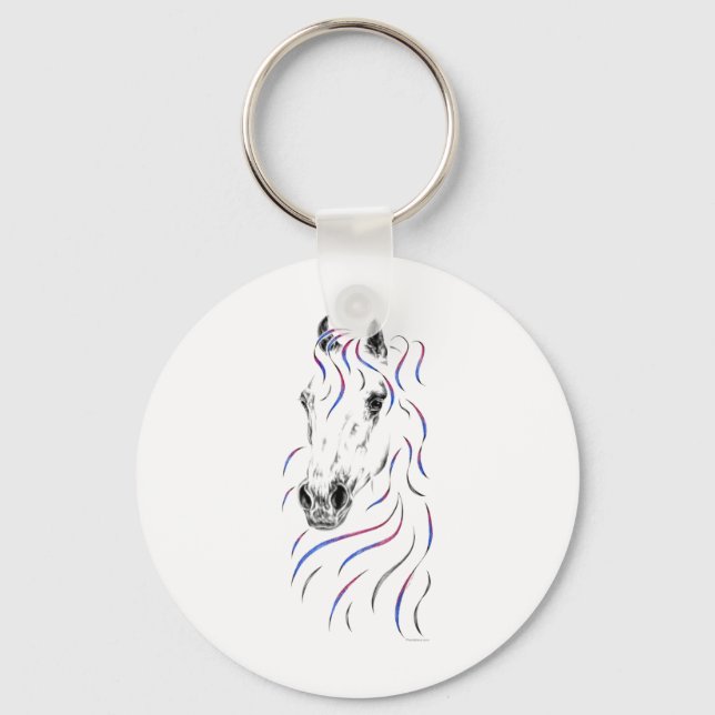 Stylish Arabian Horse Key Ring (Front)