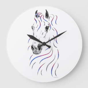 Stylish Arabian Horse Large Clock