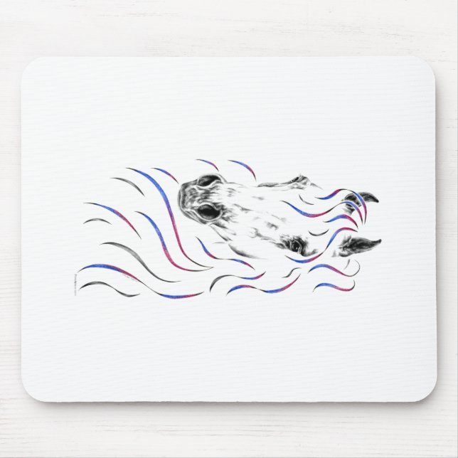 Stylish Arabian Horse Mouse Pad (Front)