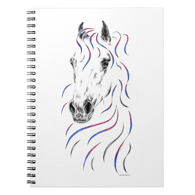 Stylish Arabian Horse Notebook (Front)