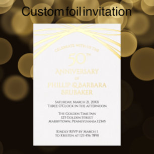 Stylish Arch Golden 50th Wedding Anniversary Party