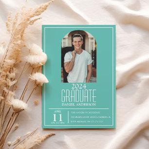 Stylish Arch Photo Graduation Invitation