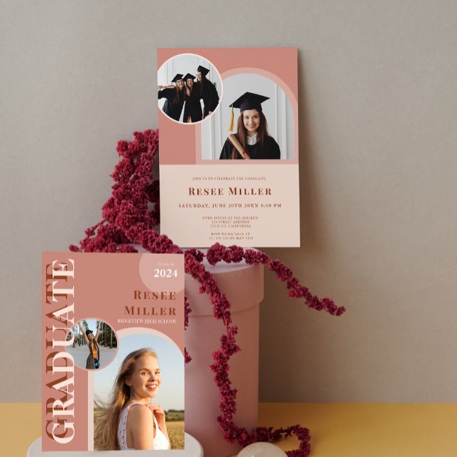 Stylish Arch Photo Graduation Party Invitation (Stylish Arch Photo Graduation Party Invitation)