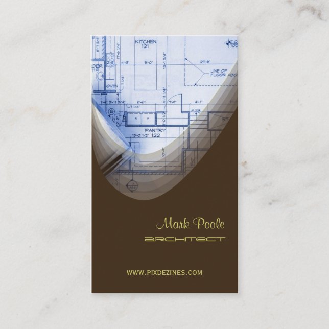 Stylish Architect Remodeling business cards (Front)