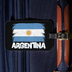 Stylish Argentina Flag Lettering Luggage Tag