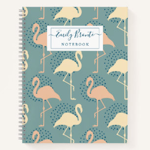 Stylish Art Deco Flamingo pattern Notebook