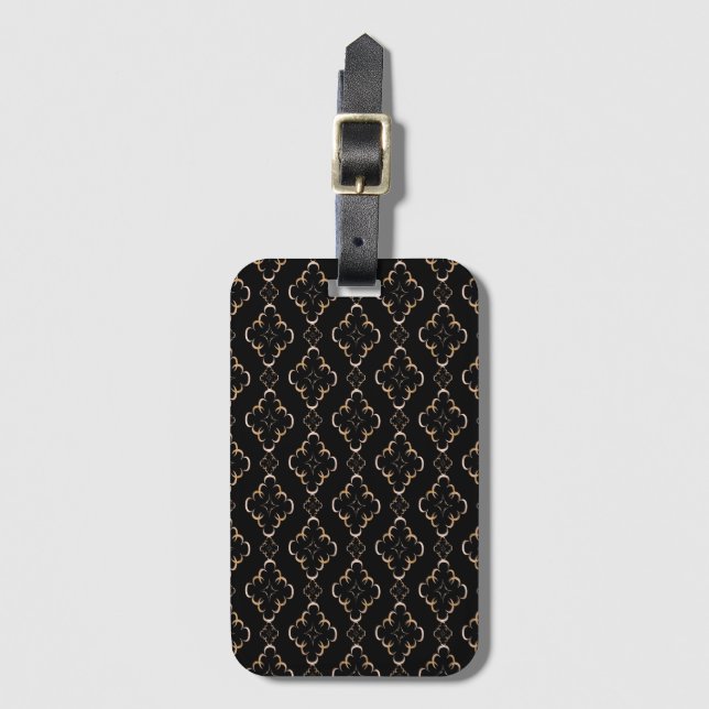 Stylish art deco.  luggage tag (Front Vertical)