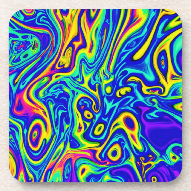 Stylish Art Pattern Forms Coaster (Front)
