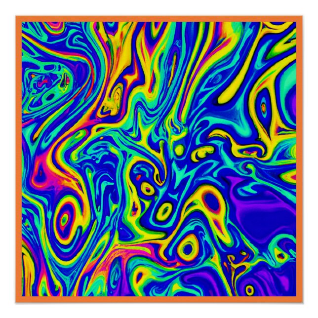Stylish Art Pattern Forms Poster (Front)