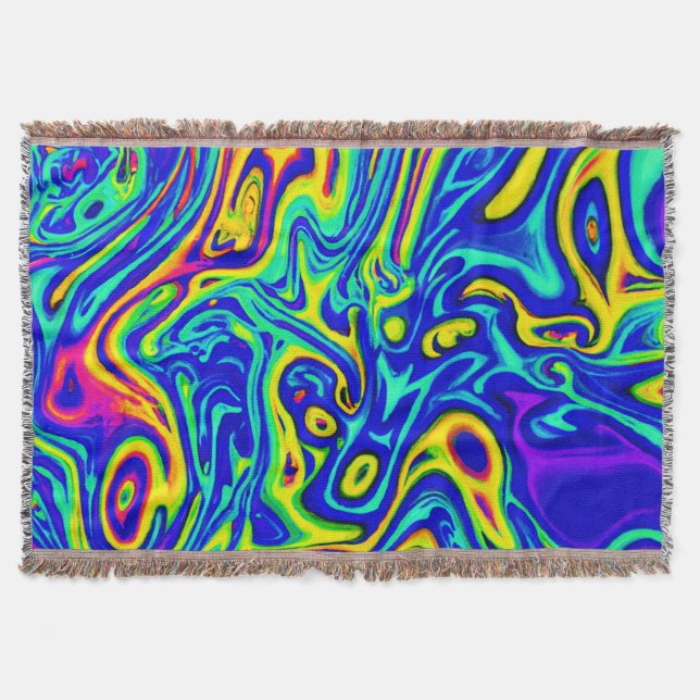 Stylish Art Pattern Forms Throw Blanket (Front)
