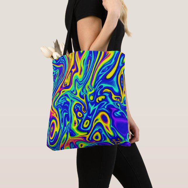 Stylish Art Pattern Forms Tote Bag (Close Up)