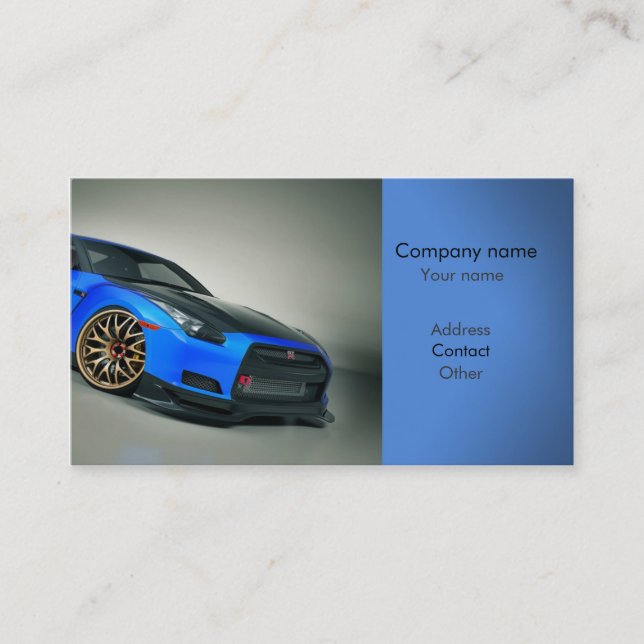 Stylish automotive business card (Front)