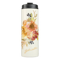 Stylish Autumn Fall Watercolor Floral Personalised