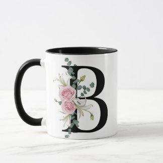 Stylish "B" Initial Mug