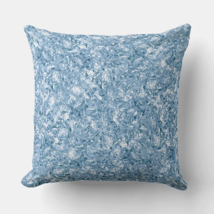 Stylish Baby Blue Shimmer Glitter Glam Pattern Cushion