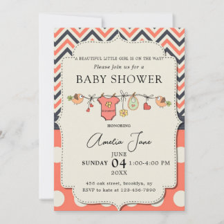 Stylish baby shower invitation