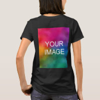 Stylish Back Side Print Design Black Womens Modern