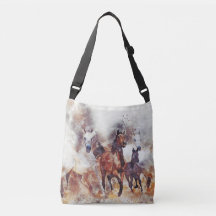 stylish bag with the image of horses
