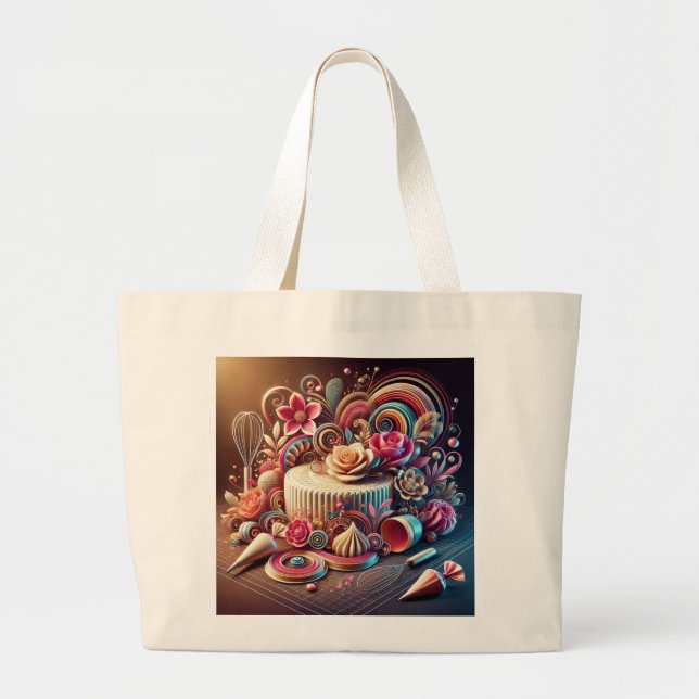 Stylish Bakers Large Tote Bag (Front)