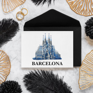 Stylish Barcelona Spain Cathedral Vintage Postcard