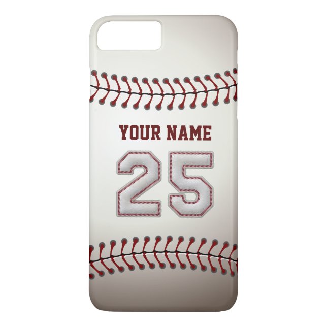 Stylish Baseball Number 25 Custom Name - Unique Case-Mate iPhone Case (Back)