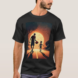 Stylish Basketball Enthusiasts Father and Son Play T-Shirt