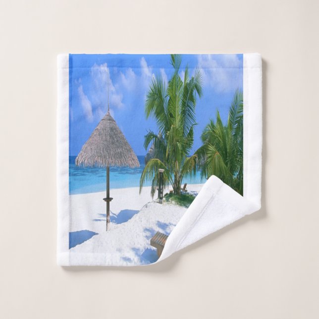 Stylish Beach Escape Bath Towel Set (Wash Cloth)