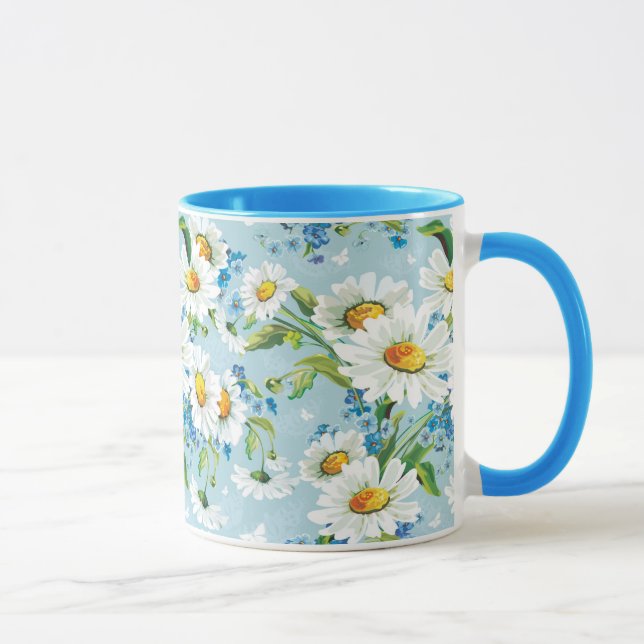 Stylish beautiful bright floral pattern 2 mug (Right)