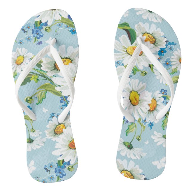 Stylish beautiful bright floral pattern 2 thongs (Footbed)