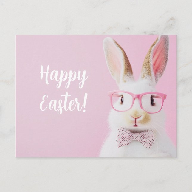stylish beautiful rabbit  for Easter Holiday Postcard (Front)