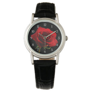 Stylish Beautiful Red Rose Watch
