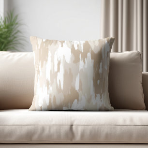 Stylish Beige Abstract Cushion