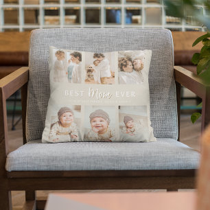 Stylish Best Mum Ever 6 Photo Cushion
