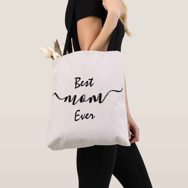 Stylish Best Mum Ever Tote Bag (Close Up)