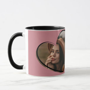 Stylish Best Sister Photo Elegant  Modern Black Mug