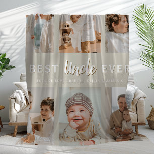 Stylish Best Uncle Ever 6 Photo Fleece Blanket