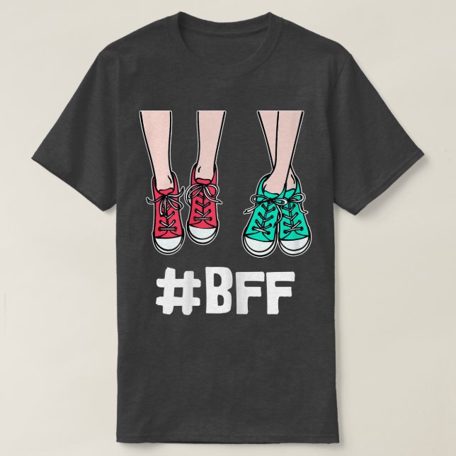 Stylish Bff Best Partner Friend Friendship Girls  T-Shirt (Design Front)
