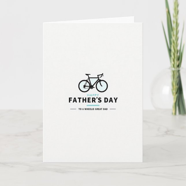 Stylish Bicycle Fathers Day Card (Front)