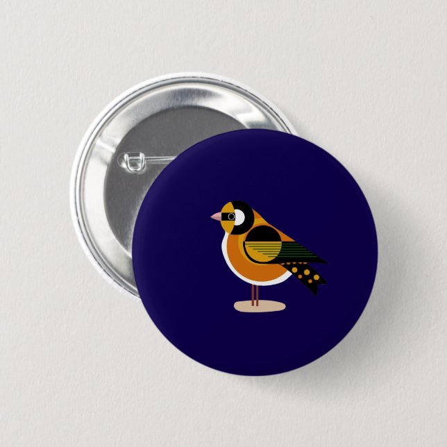 Stylish Bird Button – Elegant Feathered Accent (Front & Back)