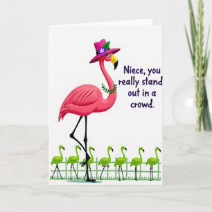 Stylish Bird Niece Mothers Day Card