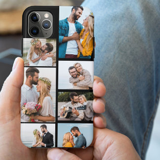 Stylish Black 7 Photo Collage iPhone 11 Pro Max Case