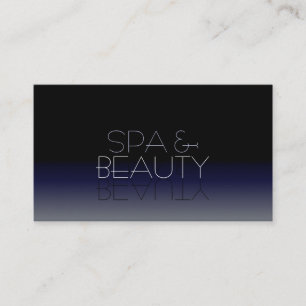 Stylish Black and Blue Mirror Font Simply Modern Business Card