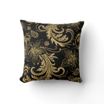 Stylish black and gold Pillow