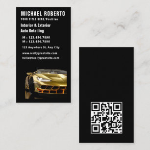 Stylish Black and Golden Automotive Business Card