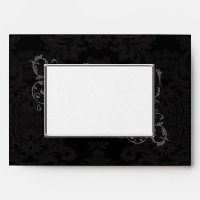 Stylish Black and Grey Gothic Style A7 Envelopes (Front)
